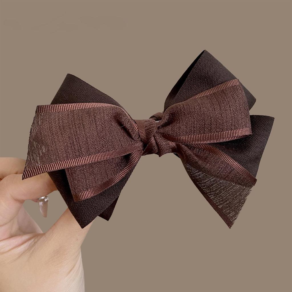 Elegant Korean Mesh Bow Banana Clip for Fine to Medium Hair, Ideal for High Ponytails.