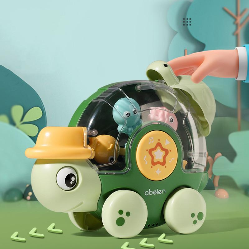 Baby Bath Toy Funny Turtle Rotating Pleasure Children Bathroom Bathing Water Slide Car Water Play Toy Plastic/plasticine Material