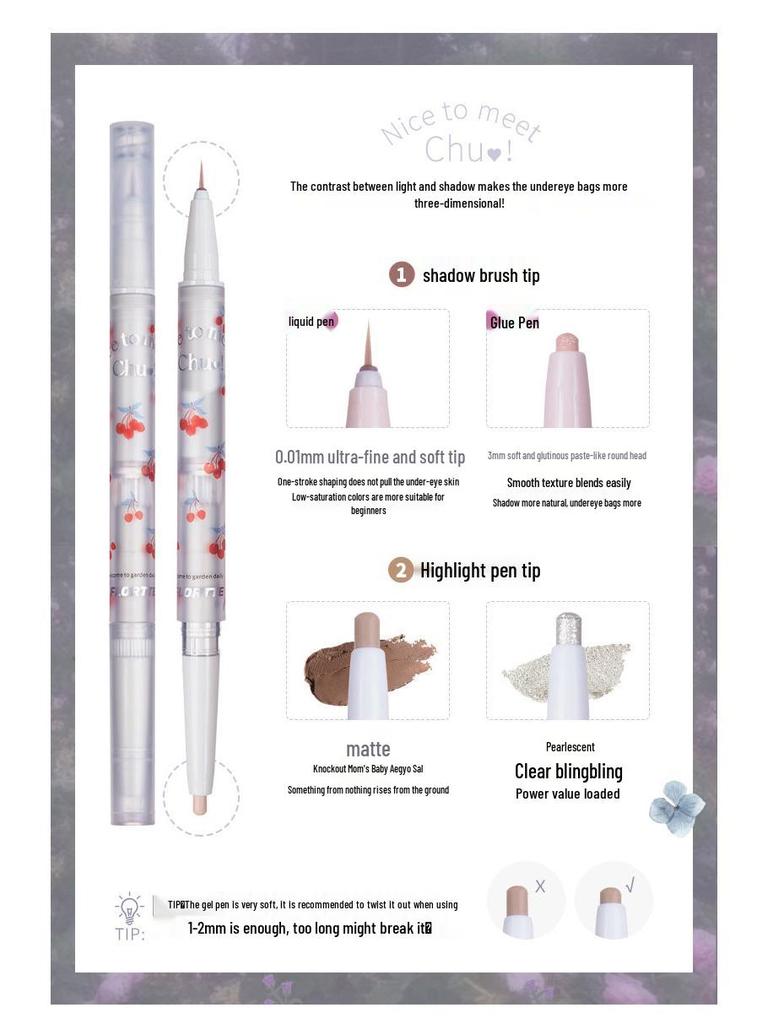 FLORTTE/Flower Knows Double-Ended 3D Aegyo-Sal and Eyeliner Gel Pen