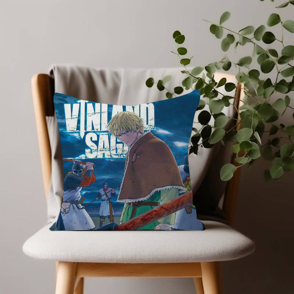 Cool VVinland SSaga Anime Pillow Cushion Cover Pillowcase Living Room Sofa Home Decor Customized