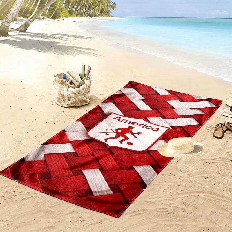 America de Cali Print Beach Towel, Large Soft Quick Dry Towel for Beach Camping Swimming