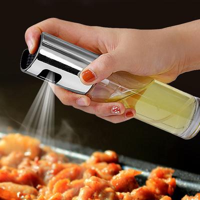 Ölsprühflasche für den Haushalt, Ölsprühtopf, Grillölflasche, Gewürzflasche, Gewürzflasche, Küchendrucksprühflasche, Ölkontrollflasche