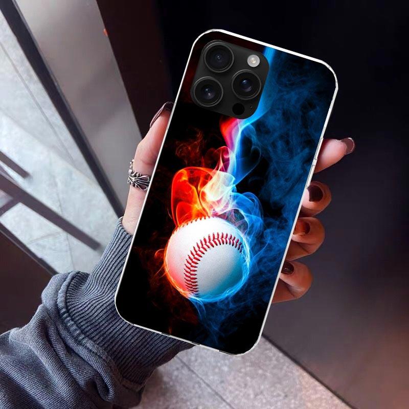 

Baseball Sport Phone Case For iPhone 17 Air 16 15 Pro Max 14 Plus 13 Mini 12 11 Cover 7 8 SE Silicone Shell Print Fundas 17 Air iPhone 16E
