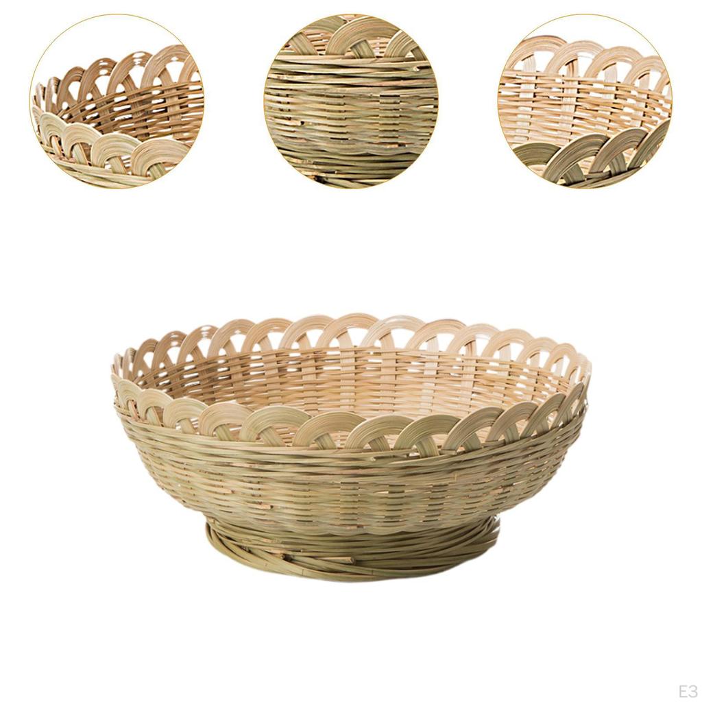 Bamboo Basket, Fruit And Vegetable Holder, Handmade, Rustic, Housewarming Gift, Rack, Storage
