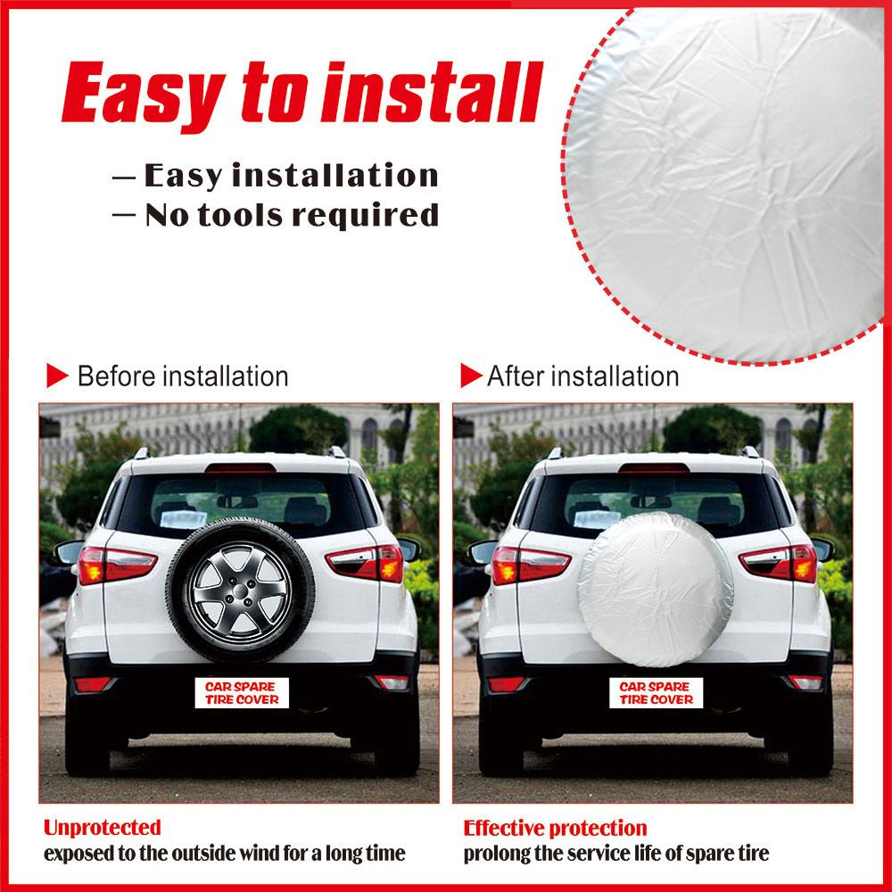 1PCS Car Spare Tyre Cover Garage Tire Case Auto Vehicle Automobile Tire Accessories Summer Winter Car SUV Tire Cover