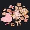 2/5/10P Stainless Steel Pendant Series Pink Pendant Multiple Choice Earring Components DIY Necklace Jewelry Accessories