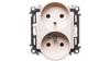 Valena Life Double Socket 2P+Z With Shutter Cream 753290