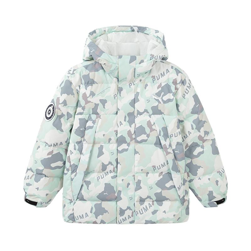 PUMA Down Jacket Sportstyle Green Gray Kids 353424107105-00342 120