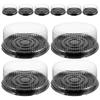 10 Pcs Cake Box Wedding Boxes Display Containers Plastic with Lids Pie Dessert Packaging Handmade Slice The Pet Carrier
