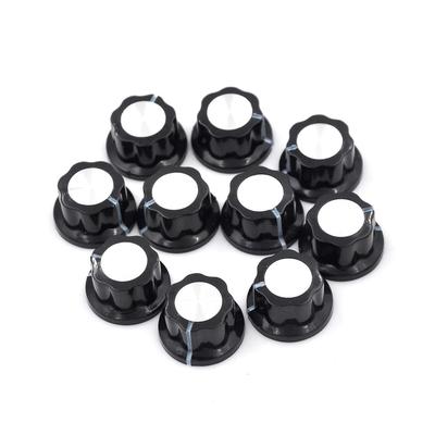 10 sztuk pokrętło potencjometru sterowanie obrotowe pokrętło bakelitu otwór Dia 6 Mm