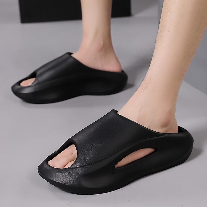 Summer Men Slippers Platform Slip on Open Toe Soft Sole Sandals Outdoor Wear Street Beach Citywalk Casual Slippers Sandalias New