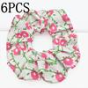 6pcs/lot Hair Scrunchies Bands Scrunchy Ties Ropes Ponytail Holder for Women Accessories Fabric Headwear Ditsy Floral Sweet Cute