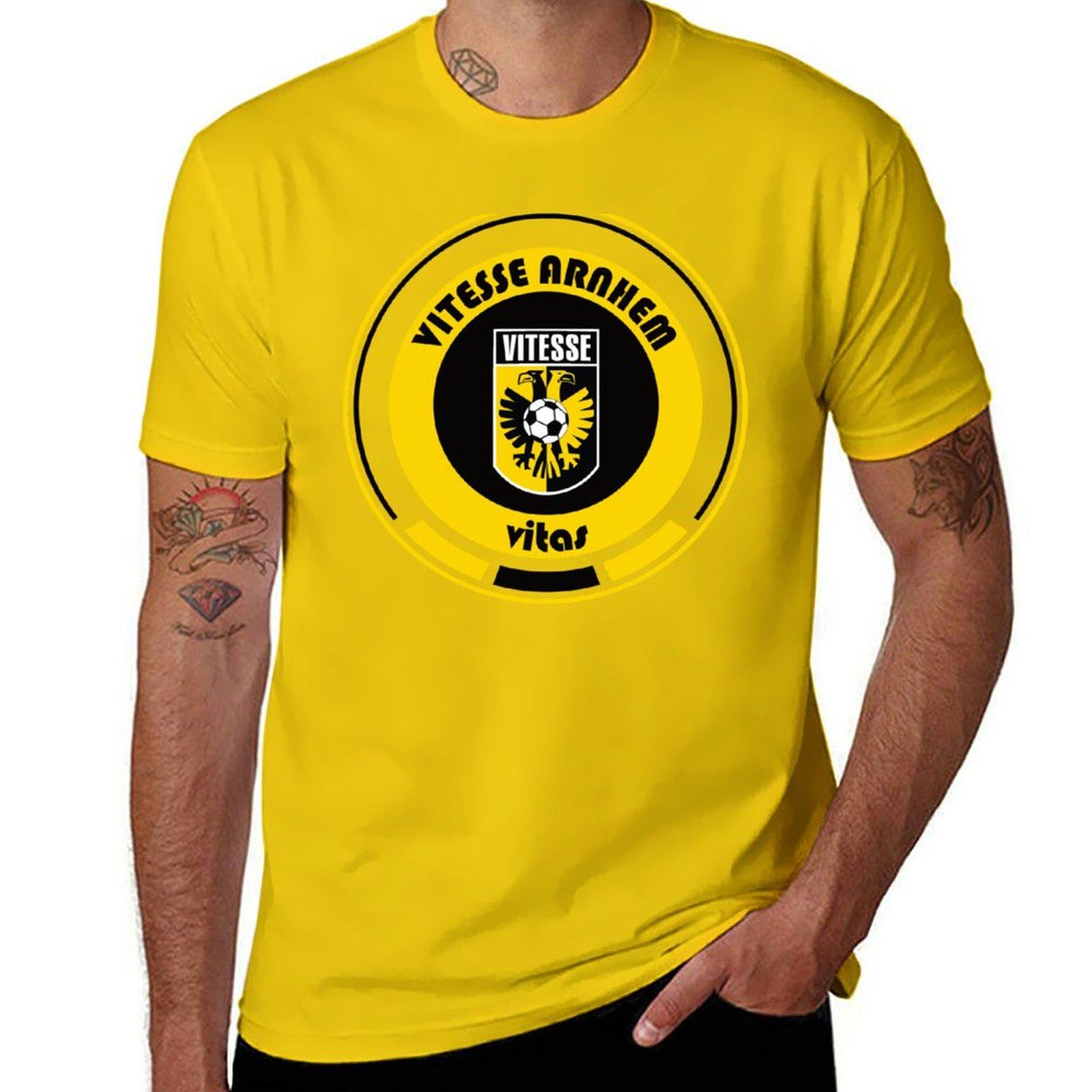BenberFashion Eredivisie Team Vitesse Arnhem T-shirt grappig sneldrogend grote maten Korte mouw T-shirt heren 2XL