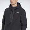 Reebok Outerwear C Fl Solid Color Hooded Casual Jacket Men Outerwear Black FT0650