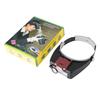 10X Stirnbandbrille Lupe Verstellbare Größe LED Lupe Lupenbrille Zum Lesen Optivisor Lupe Beleuchtet