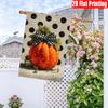 2D Flat, 2D Flat,1pc Hello Fall Autumn Pumpkin with Black And White Bowknot Pattern Print 4 (2) 2D Double-Sided Garden Flag, Suitable for Indoor And O