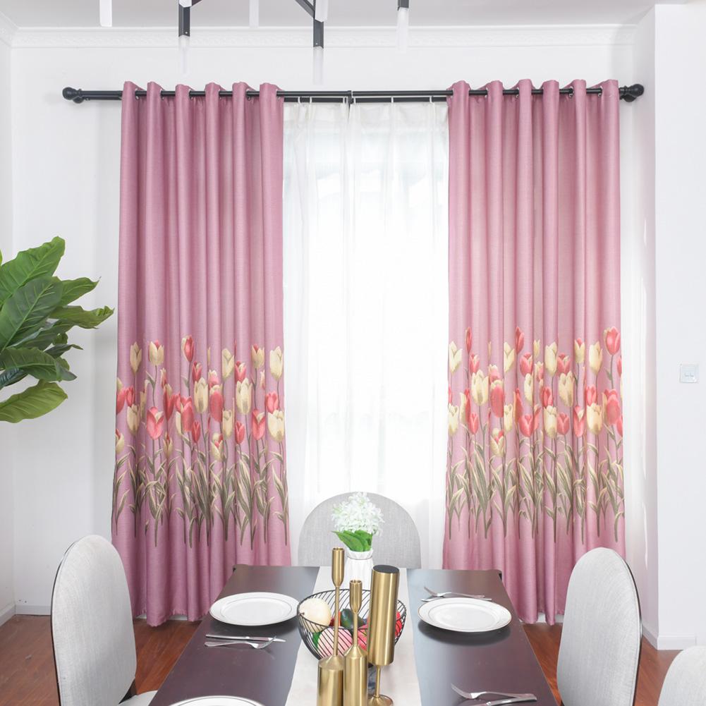 

Polyester Blackout Window Curtain Blackout Drape Bedroom Living Room Decor (Purple) Purple