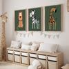 Child Room Safari Animals Lion Giraffe Zebra Poster Nursery Wall Art Canvas Painting Nordic Kids Bedroom Print Picture Decor