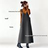 2025 Autumn/Winter Japanese V-Neck Spaghetti Strap Woolen Dress