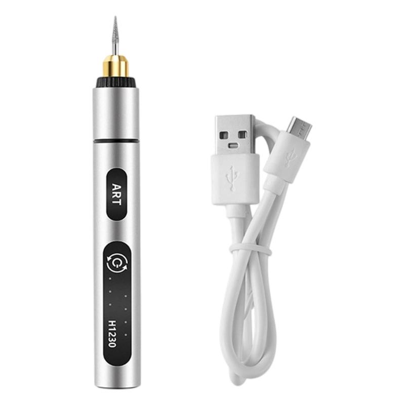 

Wireless Engraver Pen Rechargeable Battery 3 Working Modes For Metal Wood Glass Etching Professional Engraving Polishing срібний