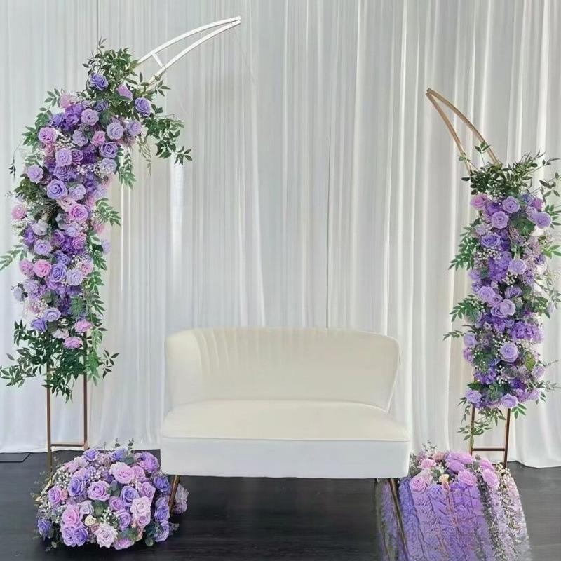 New Outdoor Wedding Arch Flower Stand - Ox Horn Gate Decoration