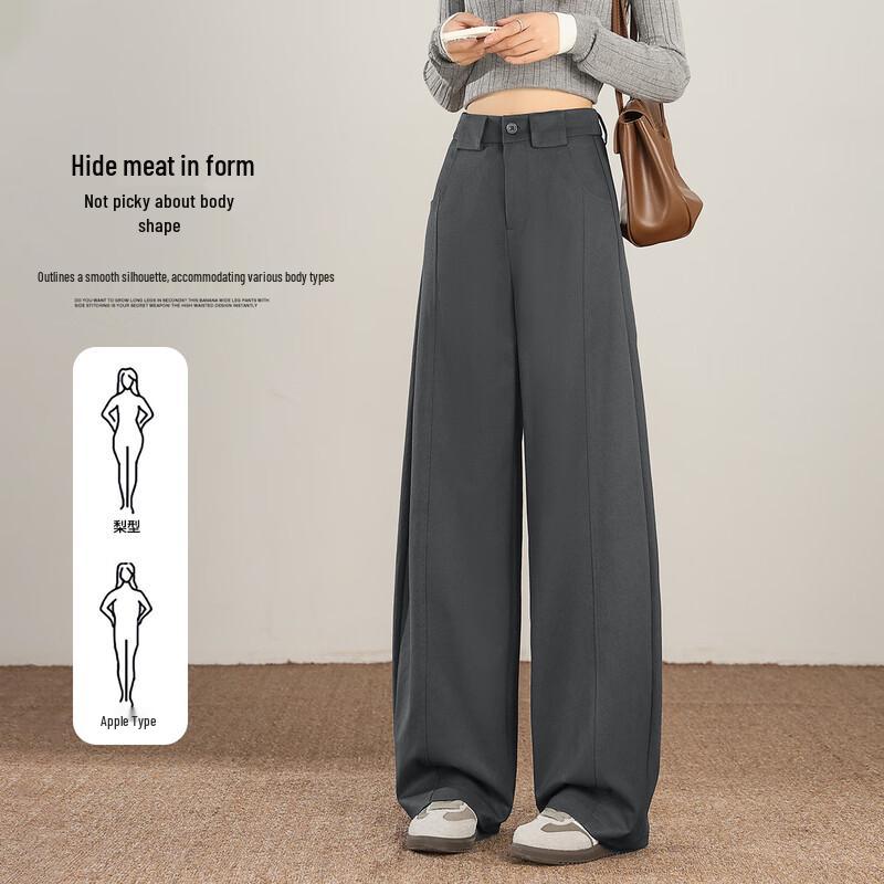 

Women s Stylish Curved-Leg Trousers L