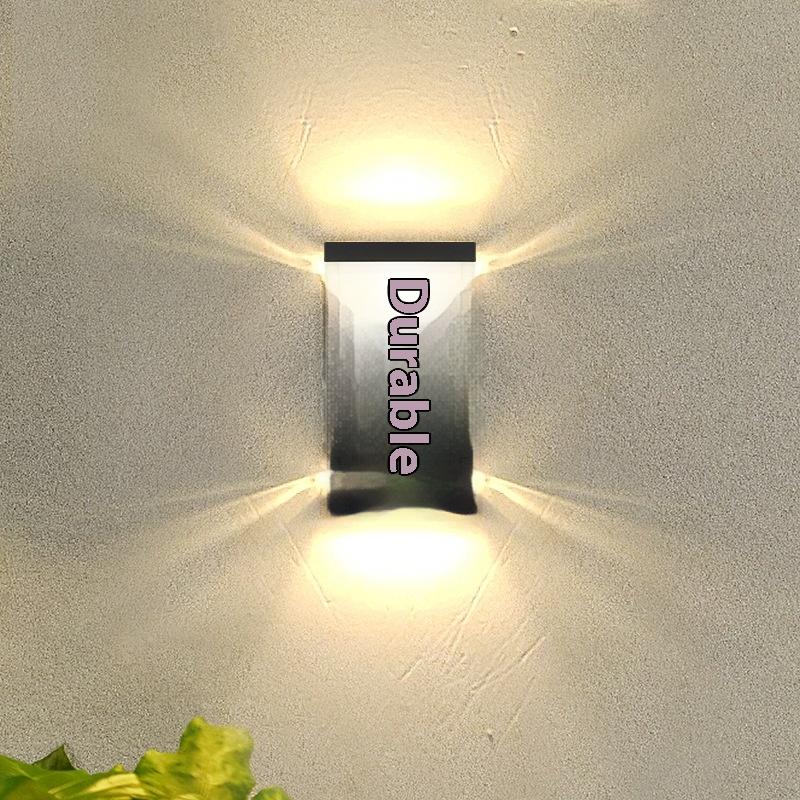 6Led Outdoor Solar Street Light Wall Lamp Waterproof Wall Washing Lights Up And Down Lighting For Terrace Garden Fence Villa