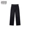 Women's High-Waisted Straight-Leg Casual Trousers