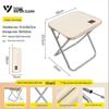 Series Clear Portable Aluminum Folding Stool