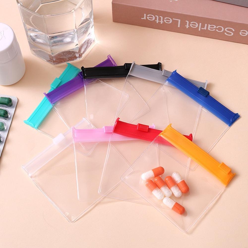 1/7/28pcs Translucent Pill Pouch With Zippered Pill Pouch Set Portable Pill Container  Travel