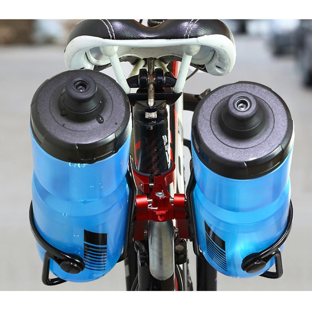 Bike Water Bottle Holder Adapter Aluminum Alloy Double Bottle Cage Mount Adapter