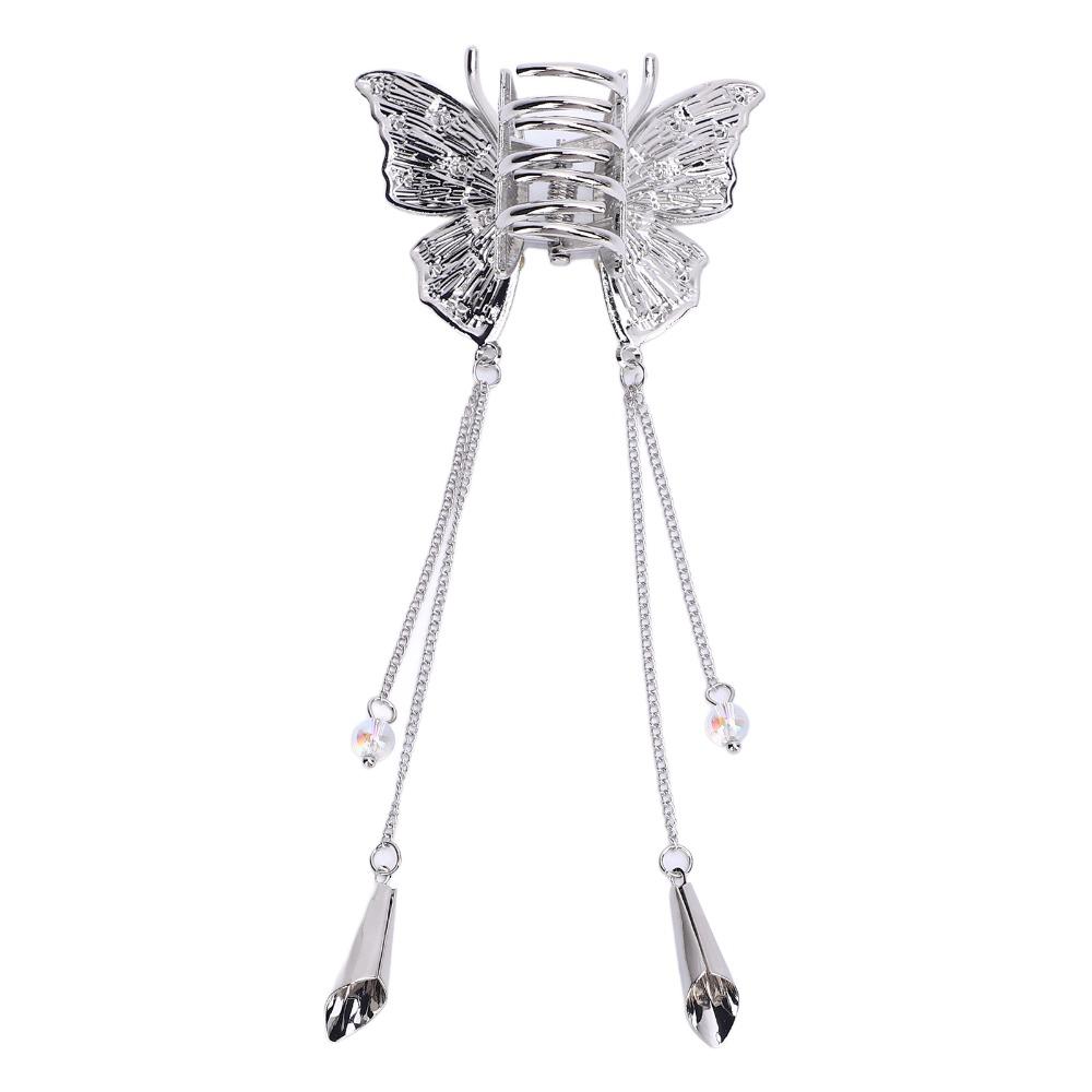 Alloy Shiny Rhinestone Tassel Hair Claw Clip Butterfly Hair Claw Clip Women Hair Accessories