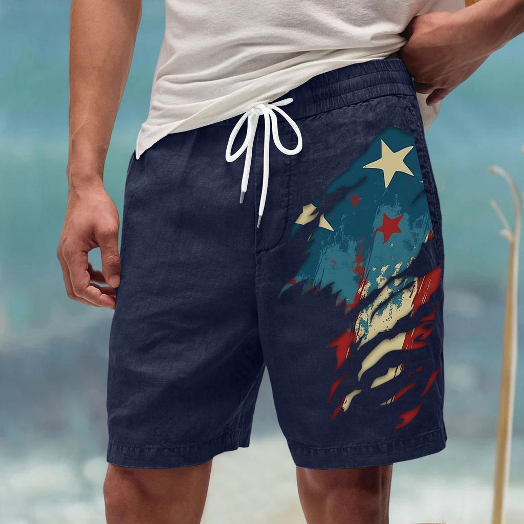 Men's Summer Large Casual Loose Sports Pants Beach Shorts