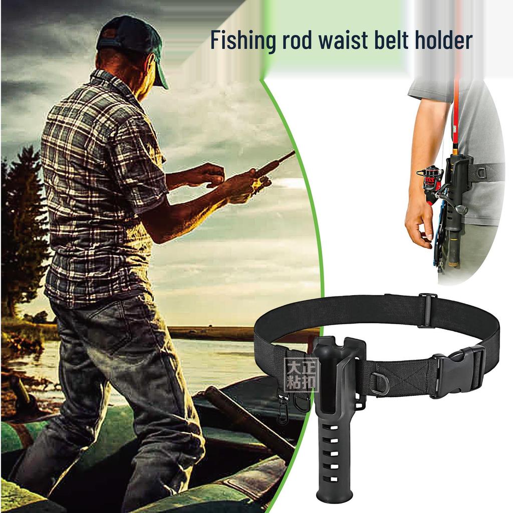 Fishing Rod Waist Belt Holder: Portable Rock Fishing Tackle & Lure Support.
