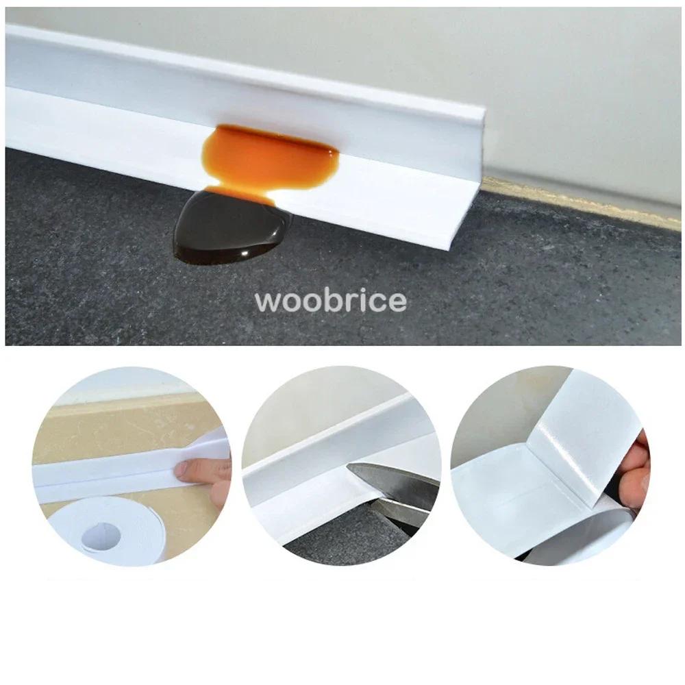 Waterproof Wall Tape Bathroom Kitchen Adhesive Tape Contour Tapes Cardboard Sealing Strip Bathroom Shower Sink Bath Caulk Tapes
