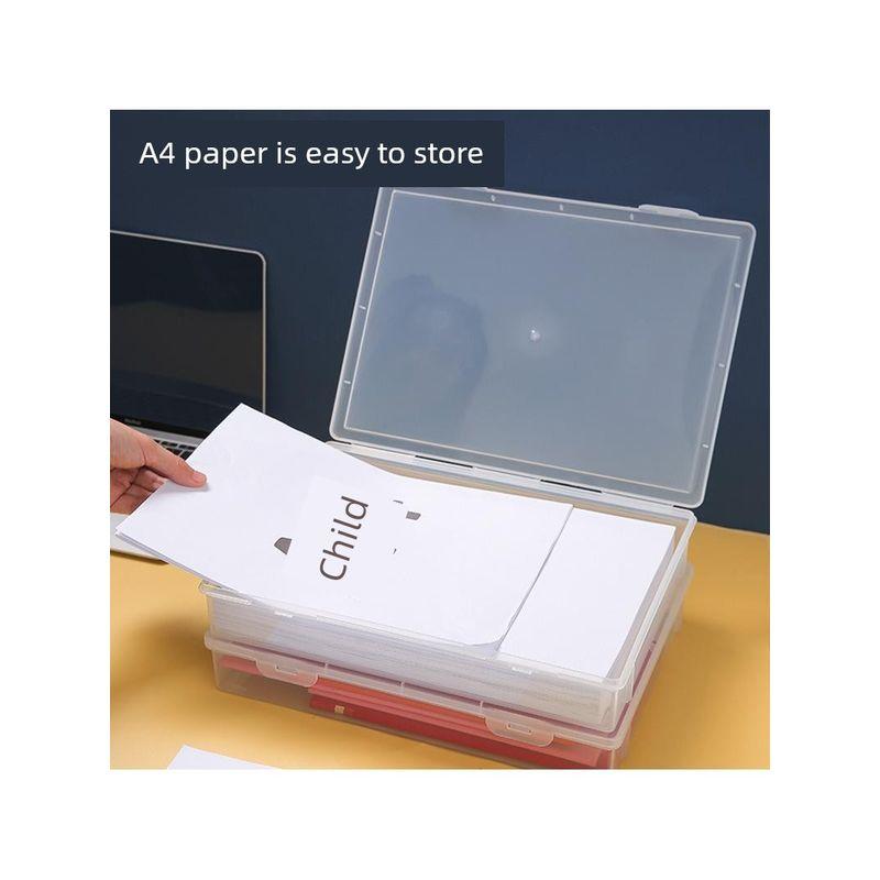 A4 Document Storage Box, Transparent Desktop File Organizer, Household Instruction Manual and Certificate Holder, Storage Solution