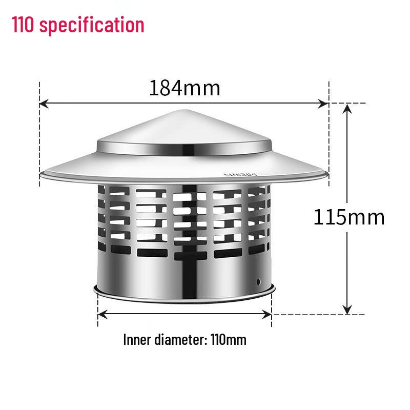 304 Stainless Steel Rooftop Chimney Rain Cap