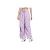 Adidas Originals City Skate Fashion Soft Versatile Sports Lace-Up Cargo Pants Women Bottoms Purple JN1685