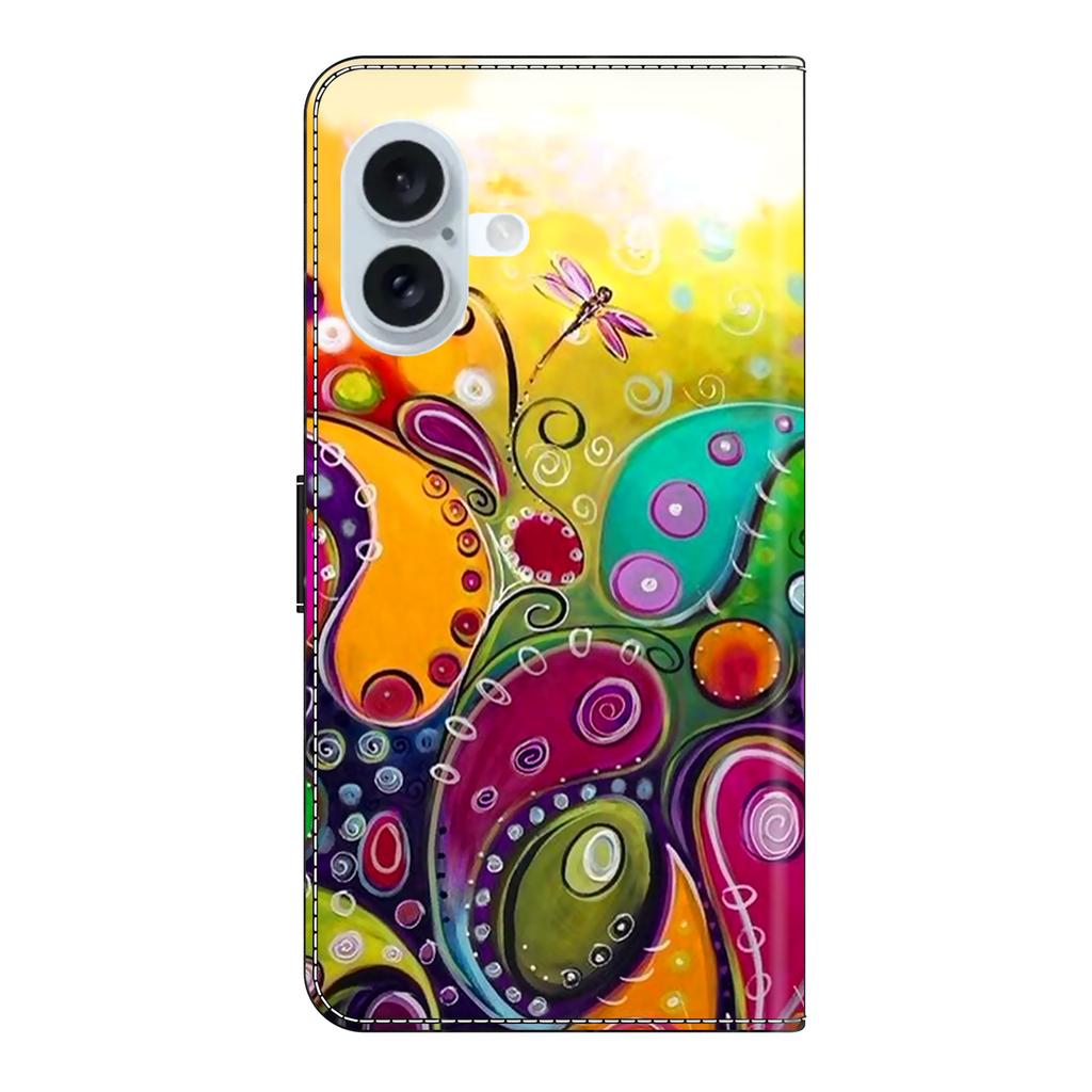 For iPhone 17 Case PU Leather Wallet Phone Cover with Stand