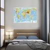 Mappa geografica del panno di sfondo della serie di mappe russe della nuova mappa del mondo WCIC
