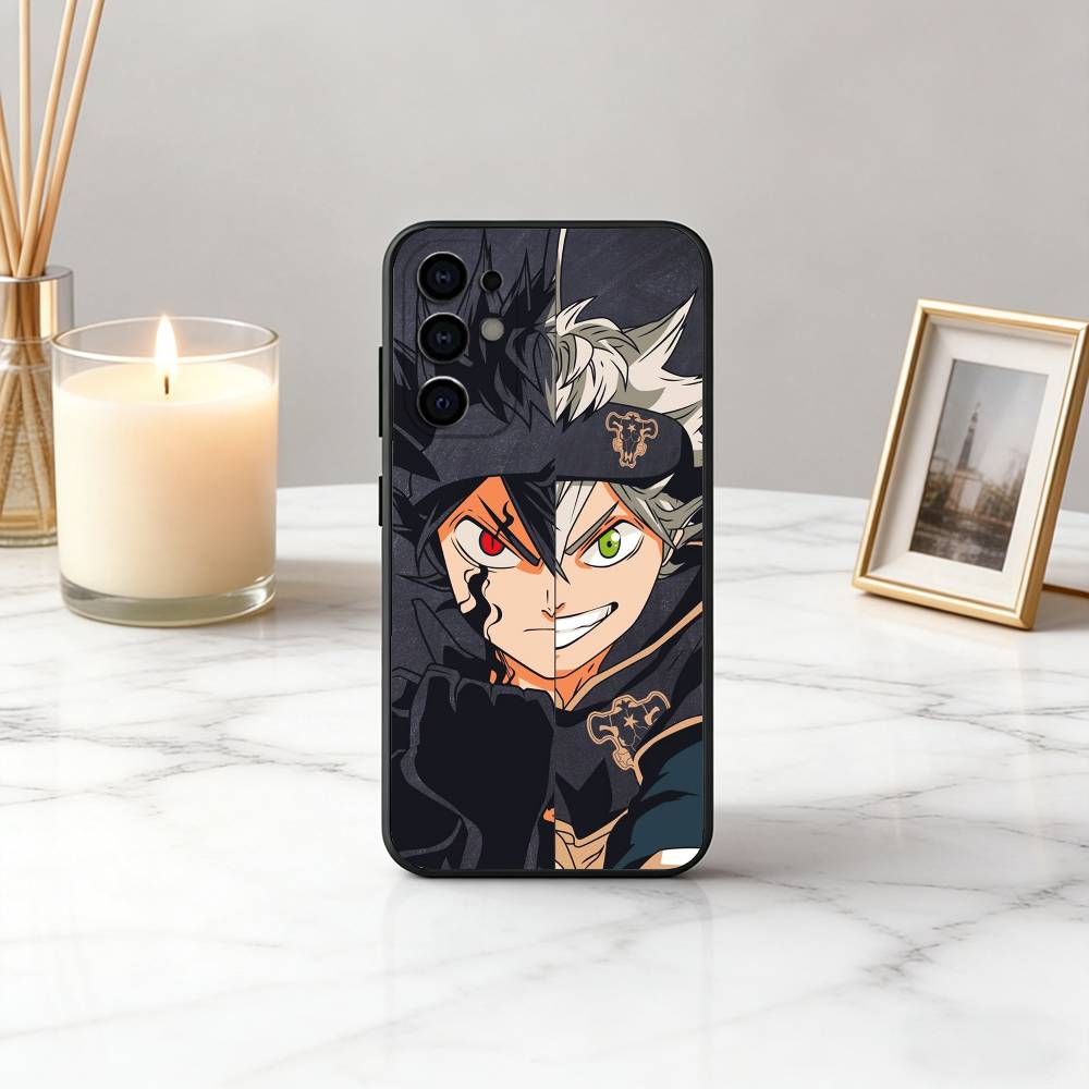 

B-Black A-Asta-ES C-Clover Phone Case For Samsung S25,S24,S21,S22,S23,S30,Ultra,S20,Plus,Fe,Lite,Note,10,Black Cover Samsung S235G