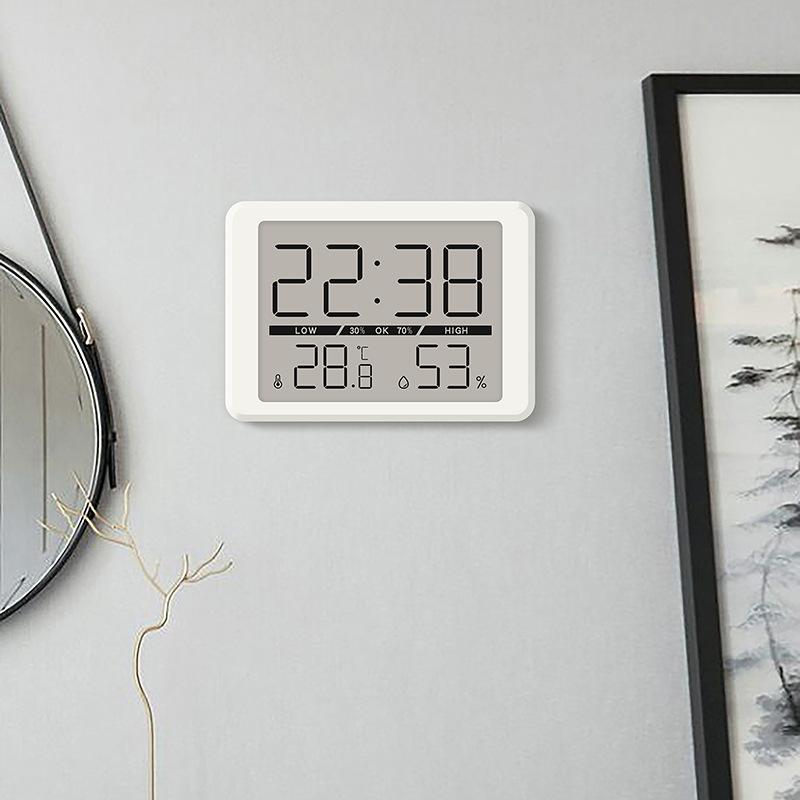 New Ultra-thin Magnetic Electronic Clock Multi Function Electronic Digital Temperature and Humidity Alarm Clock Lighting Bedside Clock