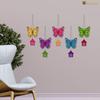 Multicolored Butterfly Wooden Wall Hanging for Home Decoration | Garden Balcony | Office | Cafe | Decorative Door Hanging | Pack of 5