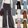 Women's Velvet Wide Leg Pants High Waist Drape Floor-length Long Pants Multiple Colors for European American Cross-border