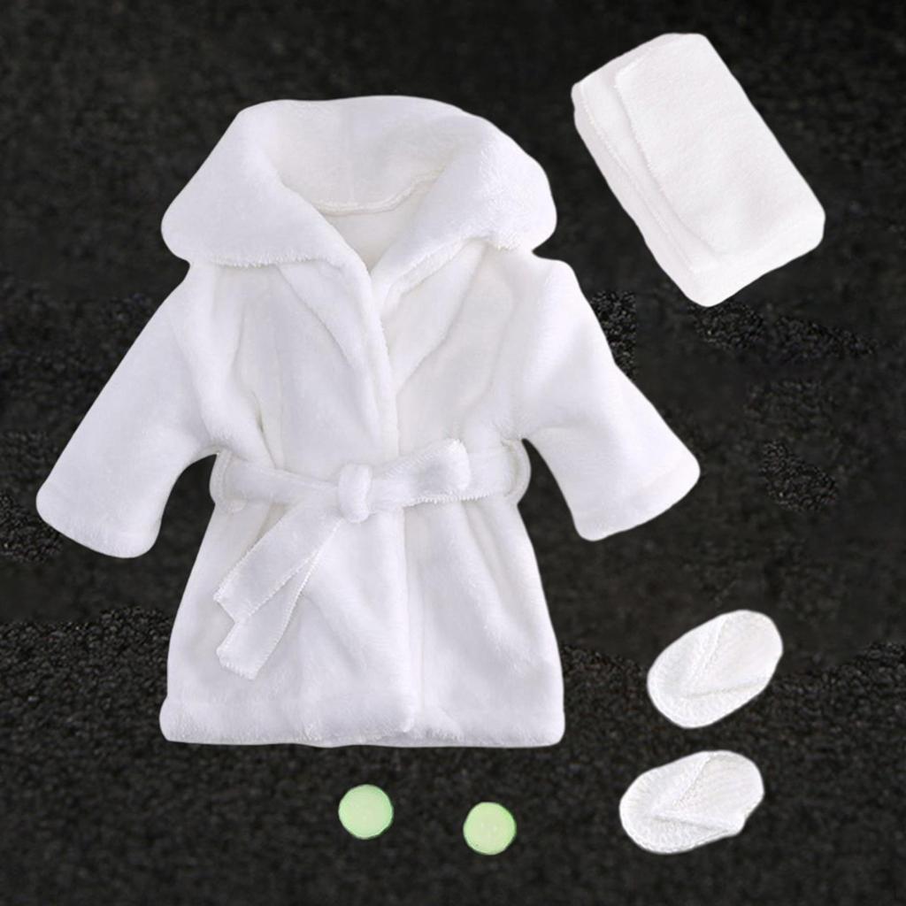 Neugeborenen Fotografie Requisiten Bademantel Kostüm Baby Robe für Kleinkind Jungen Weiß