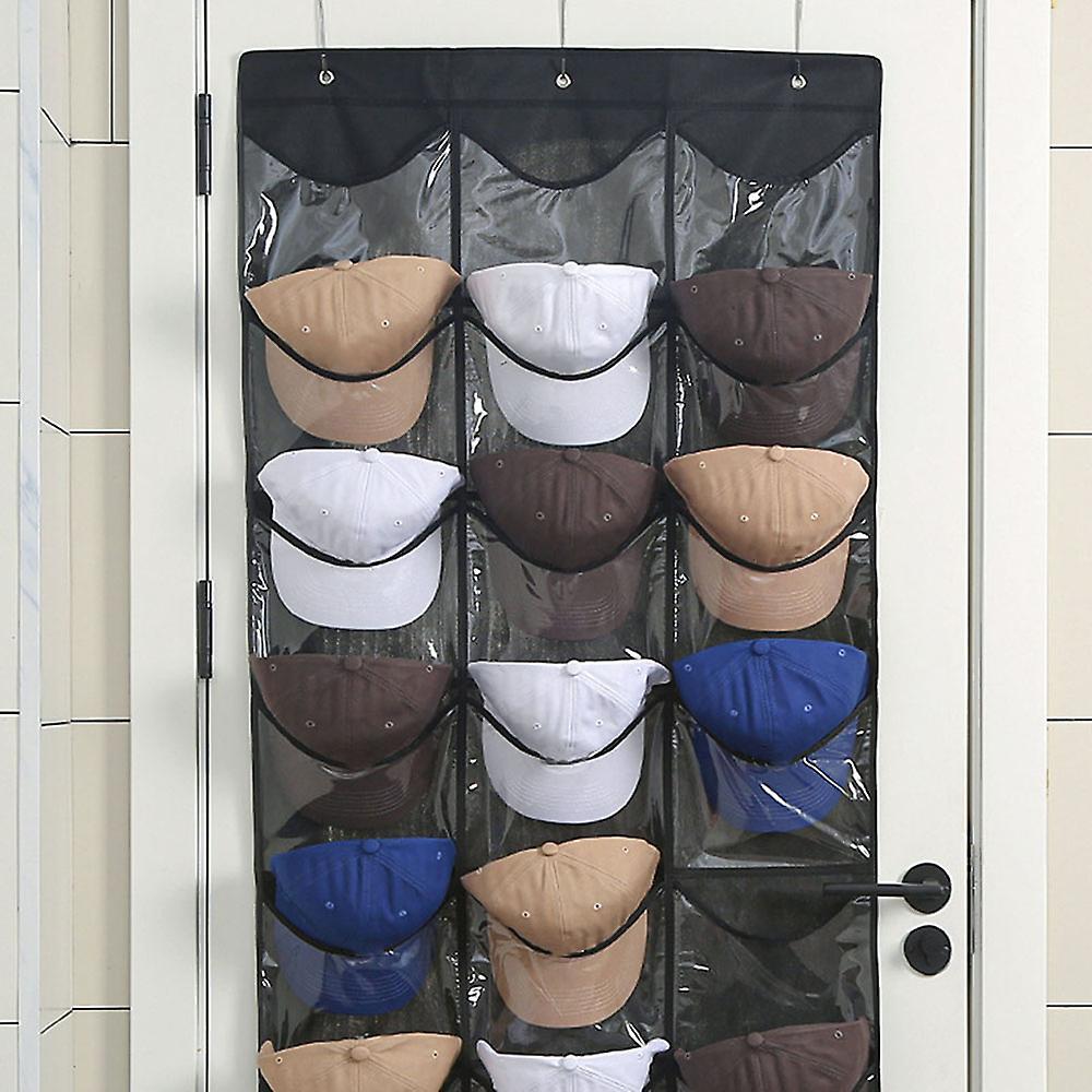 Over-Door Hat Storage Bags Large Dustproof Hats Organizer Display Bag for All Kinds of Hats Caps Beanies