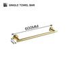 Brushed Gold Bathroom Accessories Towel Bar Bath Robe Hook Brass Knurled Bathroom Hardware Set Shelf for Towels Paper Tissue