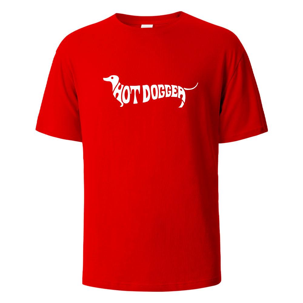 Hot Dogger Funny Printed Tshirts For Men 100Cotton Summer Breathable Comfortable Tops ShortSleeved Oneck Basic Men Clothing
