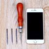 4 in 1 Sewing Punching Hole Maker with Hardwood Handle Pin Punching Handmade Maker Tool Multifunctional for DIY Leather Craft
