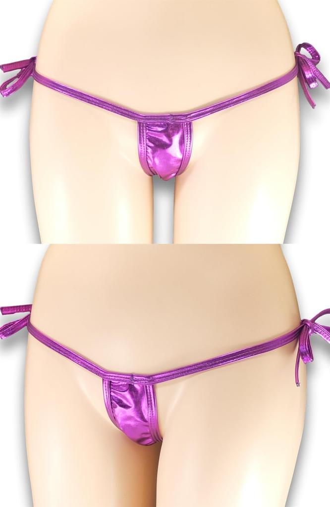 Micro Bikini Tiny String Panties Sexy Lingerie Extreme Underwear Cosplay Triangle Swimsuit B7RS Grape F [Cat Select] T-Back T-Front